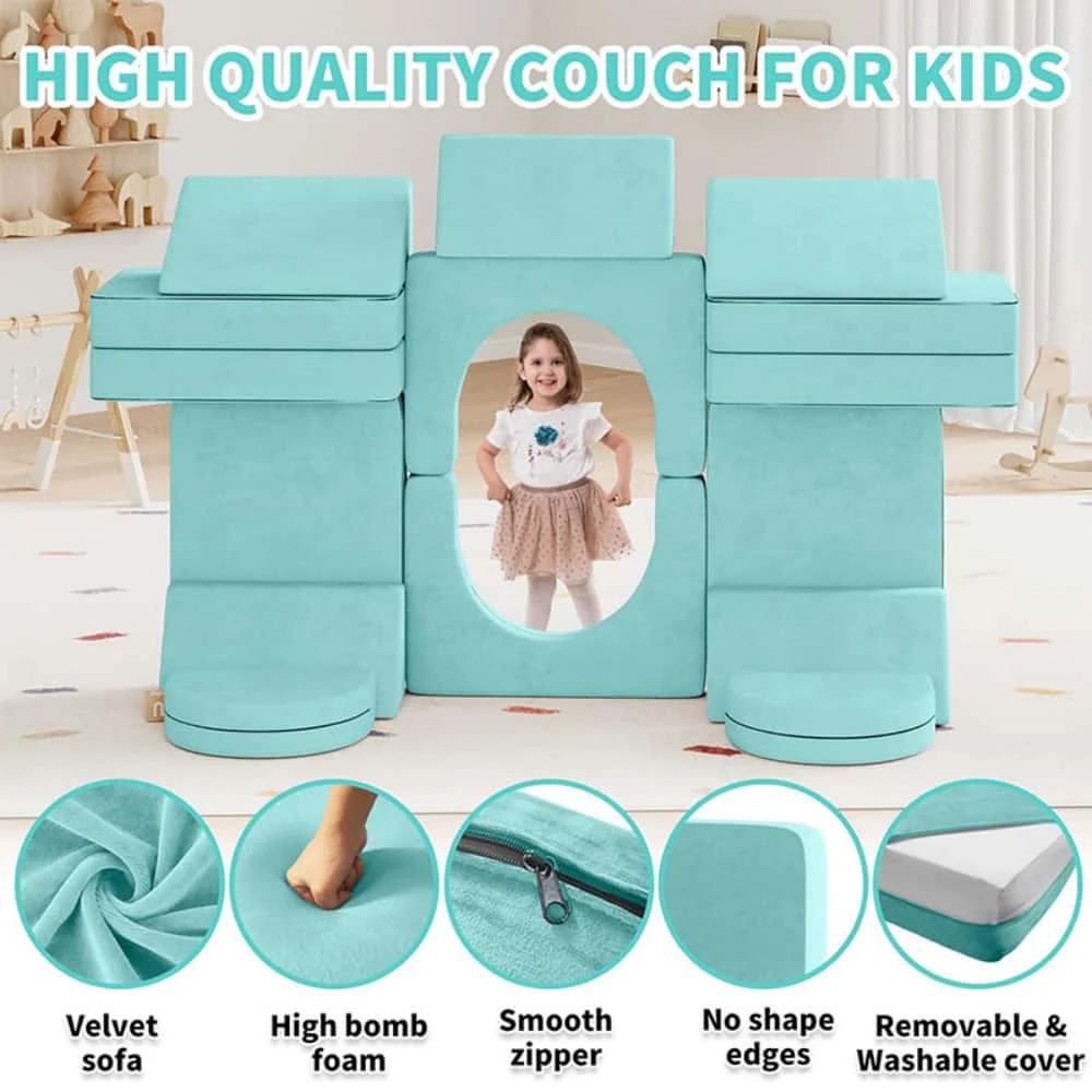Taoform 13 Piece Modular Kids Foam Play Sofa (4)