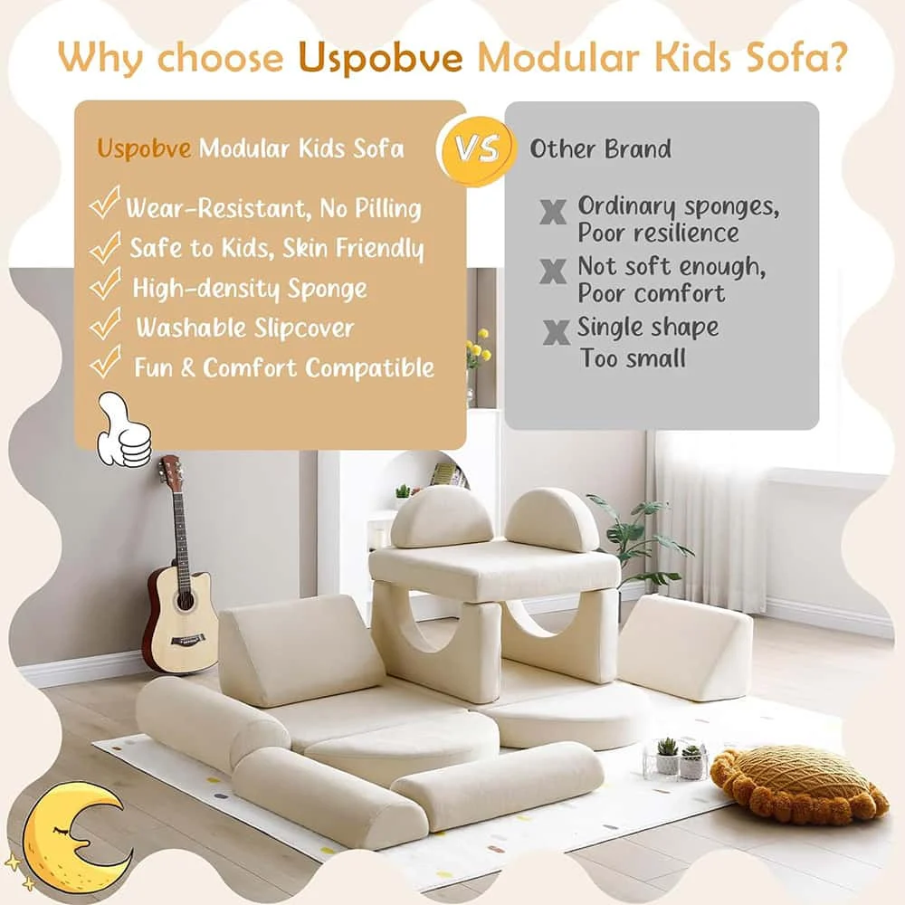 Taoform 14 Piece Modular Kids Foam Play Sofa (4)