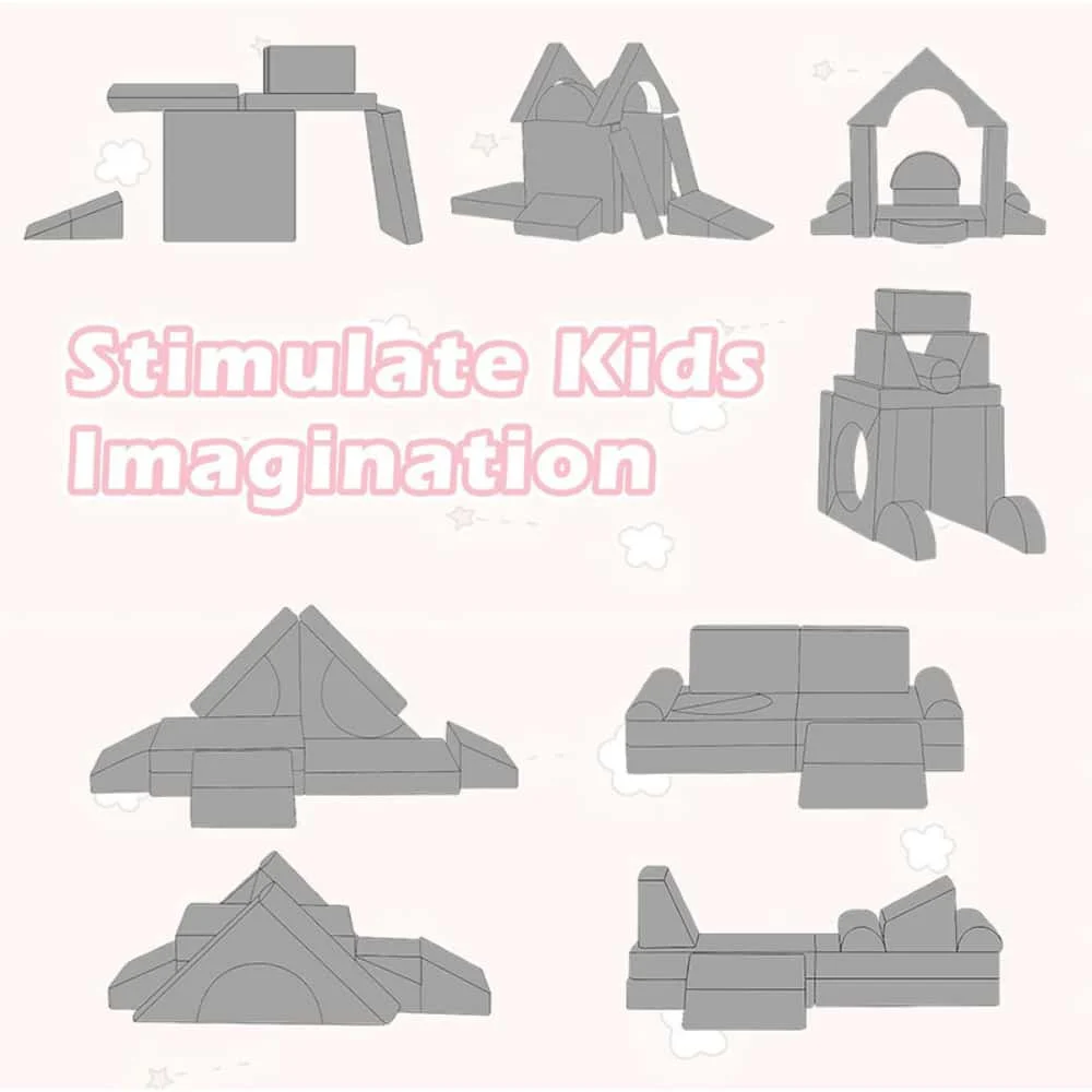 Taoform 12 Piece Color Block Kids Modular Play Sofa (3)