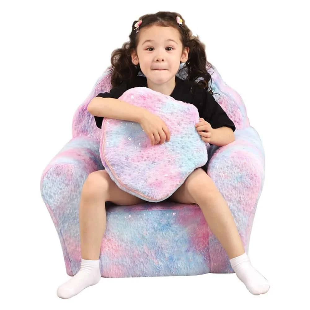 Taoform Shell Back Kids Foam Armchair With Ottoman (1)