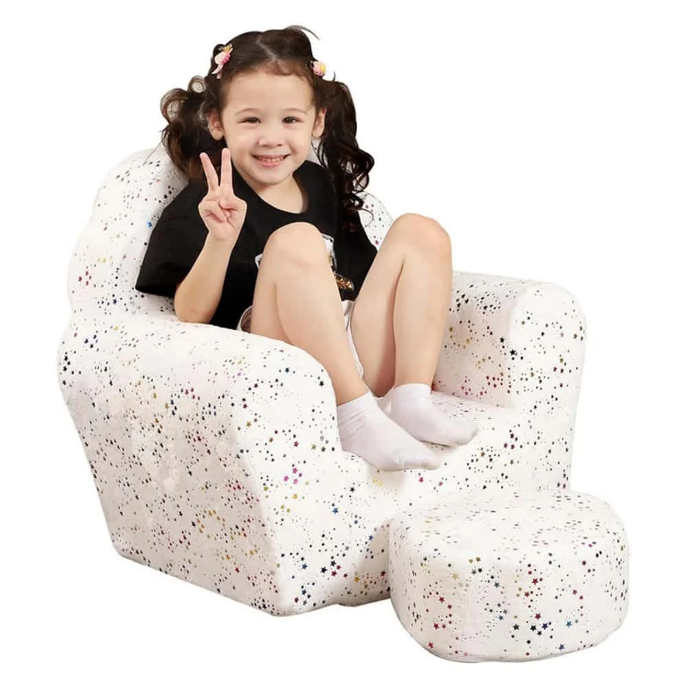 Taoform Shell Back Kids Foam Armchair With Ottoman (2)