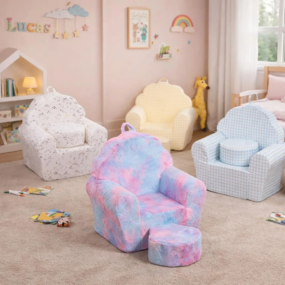 Taoform Shell Back Kids Foam Armchair With Ottoman (8)