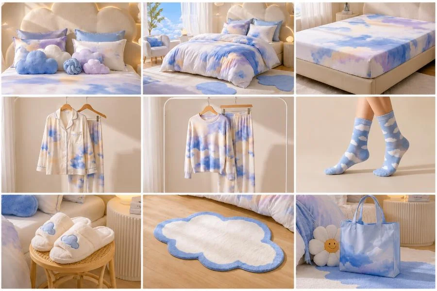 Cloud Comfort Blue Purple Bedroom Series
