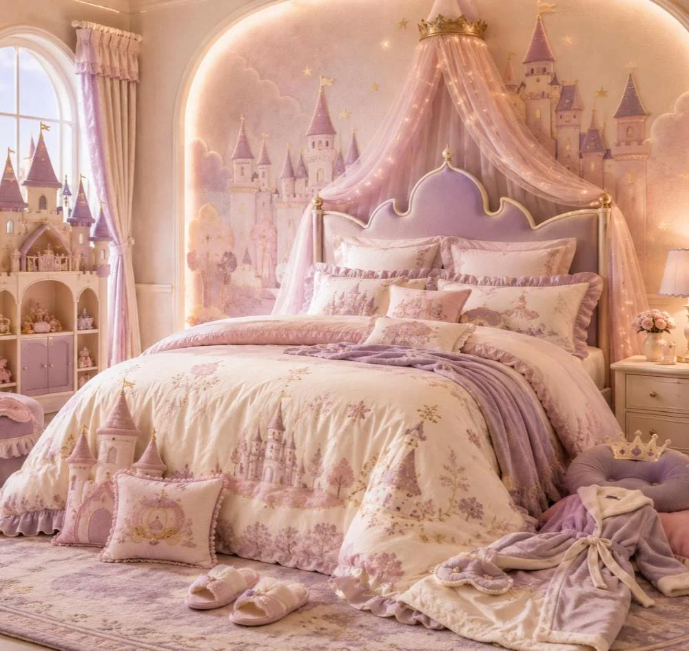 Kids Dream Collection Fairy Castle Bedroom Pink Sets